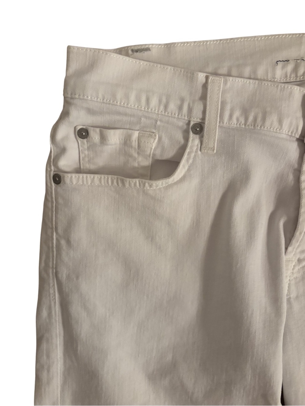 7 For All Mankind Jeans White Straight-Leg - Picture 5 of 5